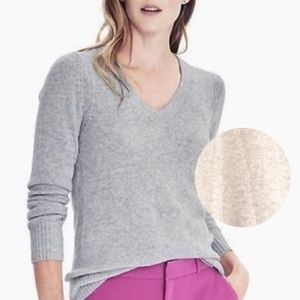 Banana Republic | 'Filpucci' Fine Italian Yarn Cream V-Neck Sweater